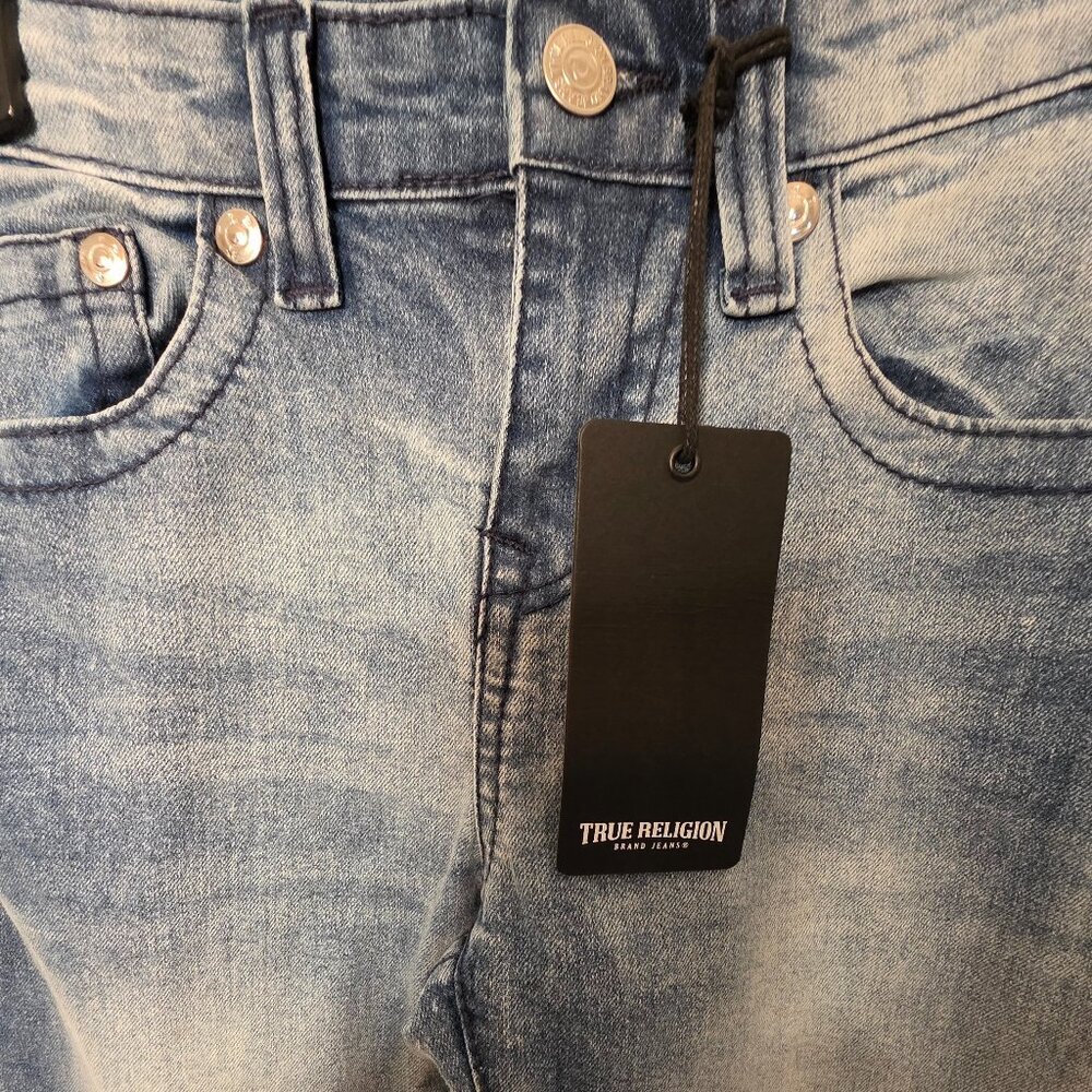 NWT True Religion Geno Boy's Relaxed Slim Distressed Denim Jeans, Size 12 - Picture 2 of 11